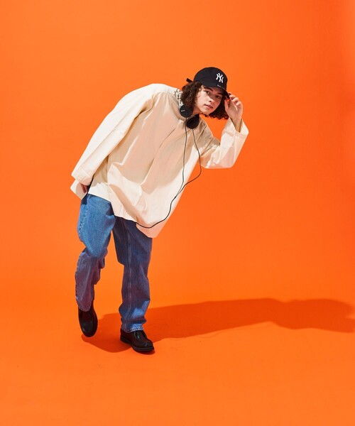 HINSON（ヒンソン）の「HINSON/ヒンソン 別注 グランパシャツ/ロングスリーブ（シャツ/ブラウス・メンズ・アイボリー/ブラック/ホワイト/ベージュ/ブルー・MEDIUM/LARGE）」の6枚目の写真