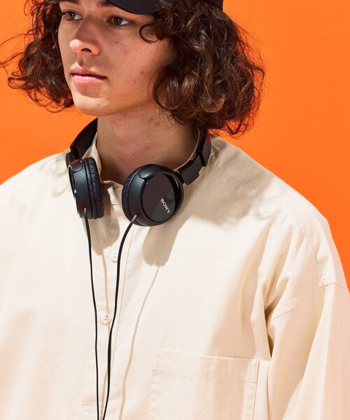 HINSON（ヒンソン）の「HINSON/ヒンソン 別注 グランパシャツ/ロングスリーブ（シャツ/ブラウス・メンズ・アイボリー/ブラック/ホワイト/ベージュ/ブルー・MEDIUM/LARGE）」の14枚目の写真