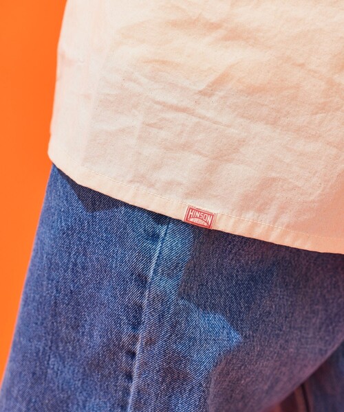 HINSON（ヒンソン）の「HINSON/ヒンソン 別注 グランパシャツ/ロングスリーブ（シャツ/ブラウス・メンズ・アイボリー/ブラック/ホワイト/ベージュ/ブルー・MEDIUM/LARGE）」の17枚目の写真