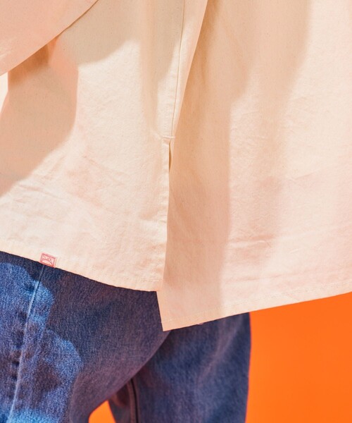 HINSON（ヒンソン）の「HINSON/ヒンソン 別注 グランパシャツ/ロングスリーブ（シャツ/ブラウス・メンズ・アイボリー/ブラック/ホワイト/ベージュ/ブルー・MEDIUM/LARGE）」の18枚目の写真