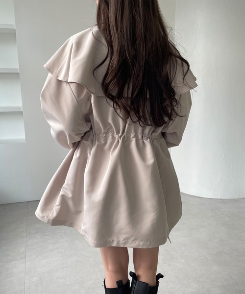 andme（アンドミー）の「2wayケープカラーマウンテンパーカー（マウンテンパーカー・レディース・ベージュ/アイボリー/ブラック/カーキ・M）」の11枚目の写真