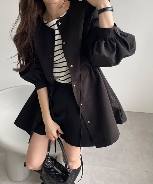 andme（アンドミー）の「2wayケープカラーマウンテンパーカー（マウンテンパーカー・レディース・ベージュ/アイボリー/ブラック/カーキ・M）」の15枚目の写真