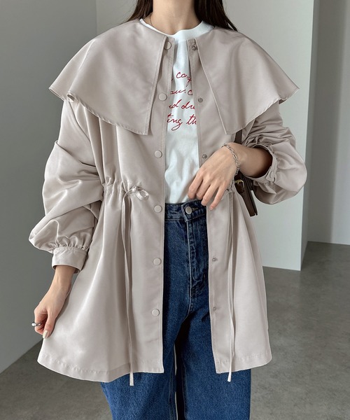 andme（アンドミー）の「2wayケープカラーマウンテンパーカー（マウンテンパーカー・レディース・ベージュ/アイボリー/ブラック/カーキ・M）」の20枚目の写真