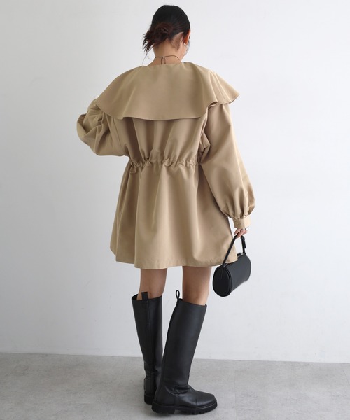 andme（アンドミー）の「2wayケープカラーマウンテンパーカー（マウンテンパーカー・レディース・ベージュ/アイボリー/ブラック/カーキ・M）」の22枚目の写真