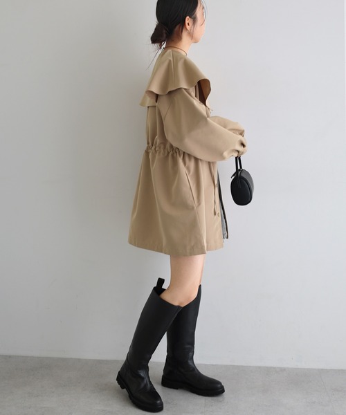 andme（アンドミー）の「2wayケープカラーマウンテンパーカー（マウンテンパーカー・レディース・ベージュ/アイボリー/ブラック/カーキ・M）」の21枚目の写真