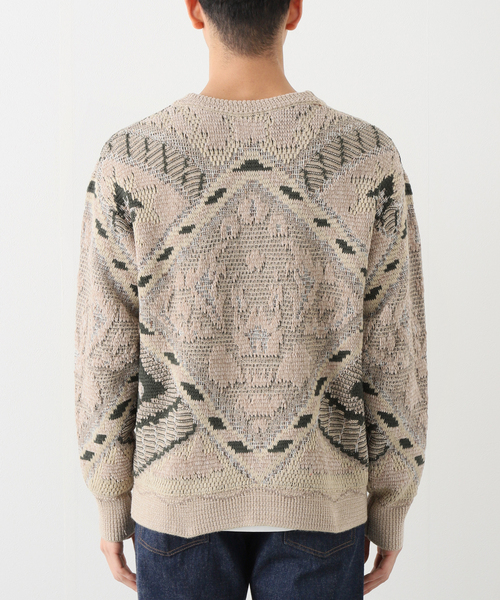 B.C STOCK(ベーセーストック)の「CRH モールミックス ジャガードカーディガン(カーディガン/ボレロ・メンズ・ベージュ/ブルー系その他/ブラウン・LARGE/MEDIUM)」の7枚目の写真