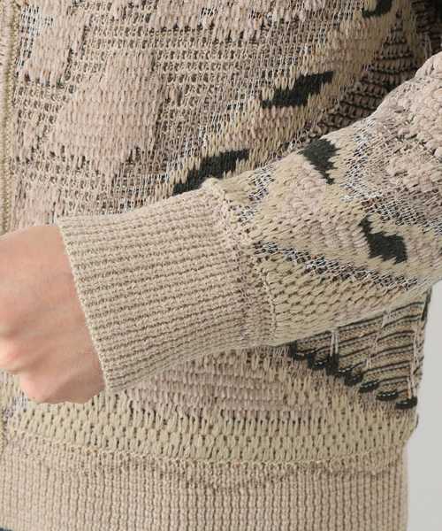 B.C STOCK(ベーセーストック)の「CRH モールミックス ジャガードカーディガン(カーディガン/ボレロ・メンズ・ベージュ/ブルー系その他/ブラウン・LARGE/MEDIUM)」の11枚目の写真
