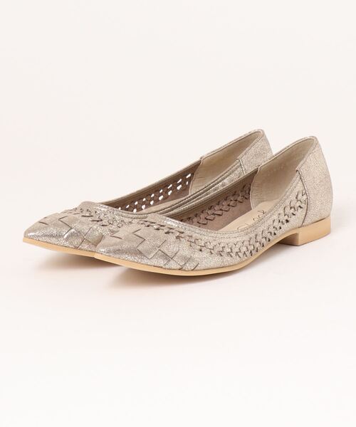 Bridget Birkin（ブリジットバーキン）の「【Bridget Birkin】編み込みフラットシューズ(531502)（パンプス・レディース・ブラック/ピンク/シルバー・22.5/23/23.5/24/24.5）」の9枚目の写真