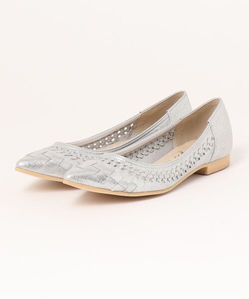 Bridget Birkin（ブリジットバーキン）の「【Bridget Birkin】編み込みフラットシューズ(531502)（パンプス・レディース・ブラック/ピンク/シルバー・22.5/23/23.5/24/24.5）」の10枚目の写真