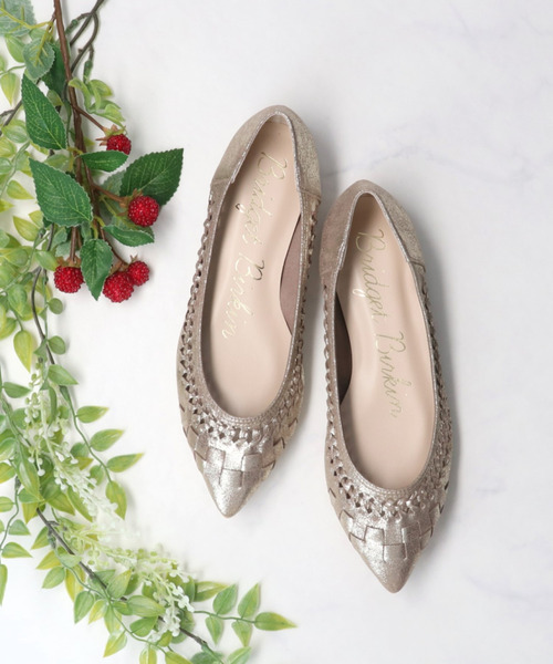 Bridget Birkin（ブリジットバーキン）の「【Bridget Birkin】編み込みフラットシューズ(531502)（パンプス・レディース・ブラック/ピンク/シルバー・22.5/23/23.5/24/24.5）」の13枚目の写真