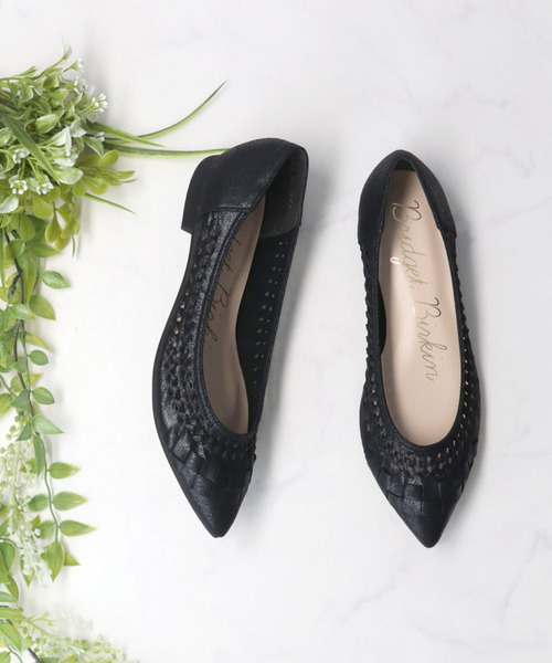 Bridget Birkin（ブリジットバーキン）の「【Bridget Birkin】編み込みフラットシューズ(531502)（パンプス・レディース・ブラック/ピンク/シルバー・22.5/23/23.5/24/24.5）」の5枚目の写真