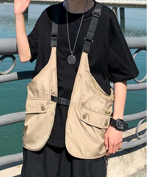 NEW GENTLEMAN(ニュージェントルマン)の「デルタ ビッグベスト(ベスト・メンズ・ブラック/ベージュ・M/L)」の22枚目の写真