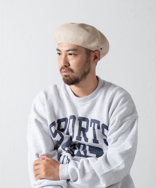 RACAL(ラカル)の「Cotton Braid Beret2 / コットンブレードベレー2(ハンチング/ベレー帽・メンズ・グレー/ベージュ/ベージュ系その他/ブラウン/ブラック・LARGE/MEDIUM)」の1枚目の写真