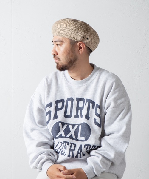 RACAL(ラカル)の「Cotton Braid Beret2 / コットンブレードベレー2(ハンチング/ベレー帽・メンズ・グレー/ベージュ/ベージュ系その他/ブラウン/ブラック・LARGE/MEDIUM)」の5枚目の写真