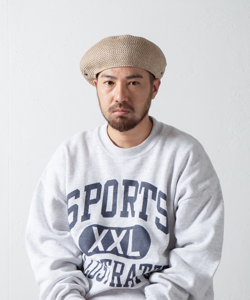 RACAL(ラカル)の「Cotton Braid Beret2 / コットンブレードベレー2(ハンチング/ベレー帽・メンズ・グレー/ベージュ/ベージュ系その他/ブラウン/ブラック・LARGE/MEDIUM)」の14枚目の写真
