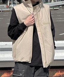 スタンドネックミリタリーベスト