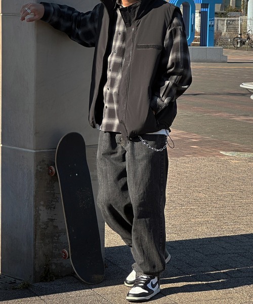 kutir（クティール）の「スタンドネックミリタリーベスト（ベスト・メンズ・ブラック/アイボリー・MEDIUM/LARGE）」の6枚目の写真