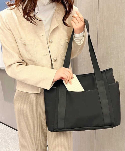 色々なシーンで大活躍♡ ラージ アウトライン トートバッグ セール】A4対応外ポケットトートバッグ(トートバッグ)|LA