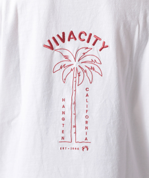 HANGTEN（ハンテン）の「【HANG TEN/ハンテン】PT TEE（Tシャツ/カットソー・レディース・チャコールグレー/ホワイト・L/M）」の9枚目の写真