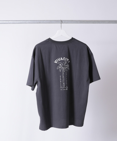 HANGTEN（ハンテン）の「【HANG TEN/ハンテン】PT TEE（Tシャツ/カットソー・レディース・チャコールグレー/ホワイト・L/M）」の5枚目の写真