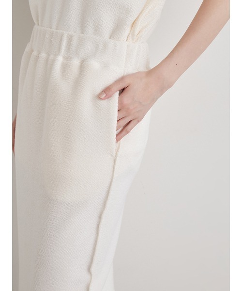 emmi（エミ）の「【emmi atelier】サマーパイルIラインスカート（スカート・レディース・アイボリー/ブラック・FREE）」の6枚目の写真