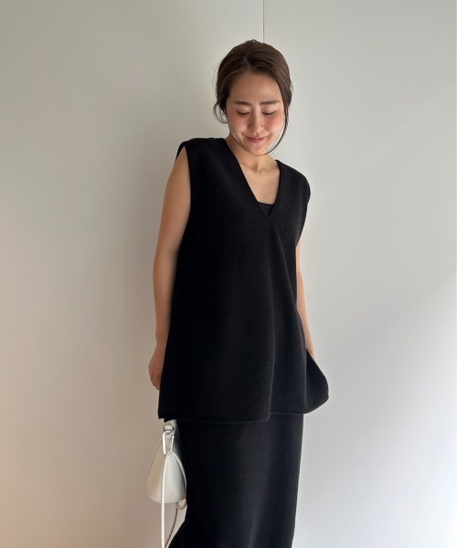 emmi（エミ）の「【emmi atelier】サマーパイルIラインスカート（スカート・レディース・アイボリー/ブラック・FREE）」の15枚目の写真