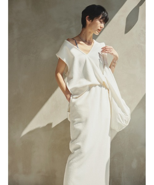 emmi（エミ）の「【emmi atelier】サマーパイルIラインスカート（スカート・レディース・アイボリー/ブラック・FREE）」の18枚目の写真