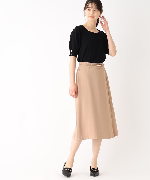 index（インデックス）の「◆フェイクパールスリーブニット【UV/洗濯機洗い可】（ニット/セーター・レディース・ブラック/ライトオレンジ系/イエロー系その他/ホワイト系/ライトグレー・38/40/42/36）」の11枚目の写真