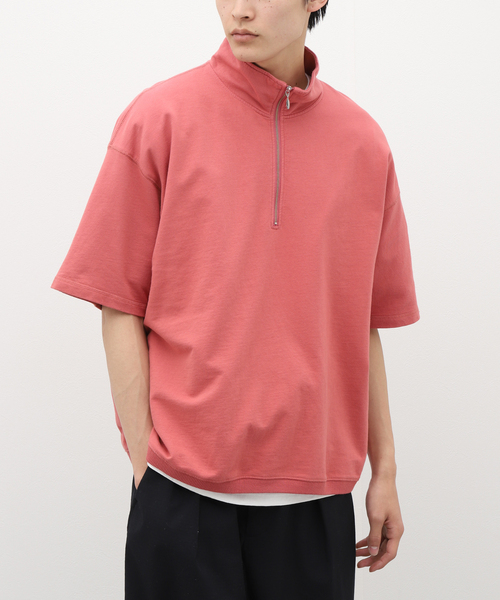 JOURNAL STANDARD relume（ジャーナルスタンダード　レリューム）の「CALIFORNIA DAMAGE ハーフジップスウェット半袖（Tシャツ/カットソー・メンズ・ブラック/モスグリーン/ベージュ系その他/バーガンディー・MEDIUM/LARGE）」の22枚目の写真