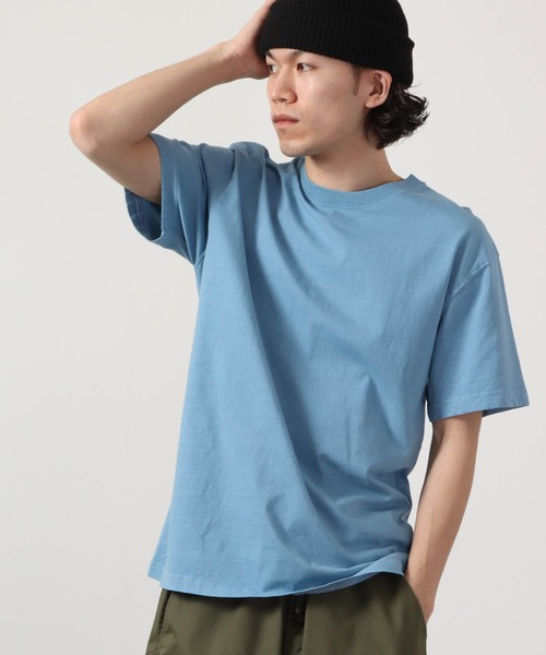 FUNALIVE(ファンアライブ)の「KONGOW ピグメント染め オーバーダイ 半袖Tシャツ(Tシャツ/カットソー・メンズ・ブラック/ネイビー/カーキ/サックスブルー/ナチュラル/アイボリー/オレンジ・S/M/L/LL)」の6枚目の写真