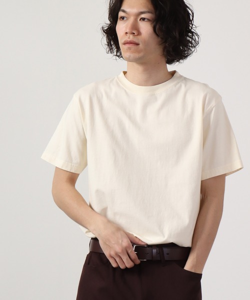FUNALIVE(ファンアライブ)の「KONGOW ピグメント染め オーバーダイ 半袖Tシャツ(Tシャツ/カットソー・メンズ・ブラック/ネイビー/カーキ/サックスブルー/ナチュラル/アイボリー/オレンジ・S/M/L/LL)」の2枚目の写真
