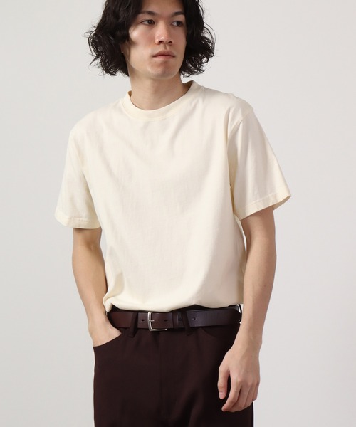 FUNALIVE(ファンアライブ)の「KONGOW ピグメント染め オーバーダイ 半袖Tシャツ(Tシャツ/カットソー・メンズ・ブラック/ネイビー/カーキ/サックスブルー/ナチュラル/アイボリー/オレンジ・S/M/L/LL)」の8枚目の写真