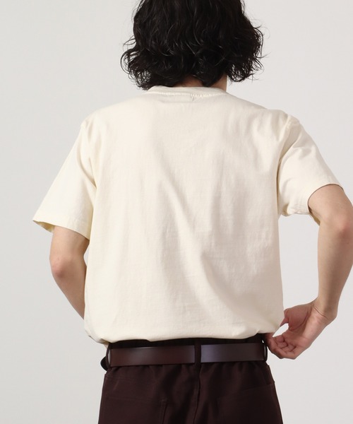 FUNALIVE(ファンアライブ)の「KONGOW ピグメント染め オーバーダイ 半袖Tシャツ(Tシャツ/カットソー・メンズ・ブラック/ネイビー/カーキ/サックスブルー/ナチュラル/アイボリー/オレンジ・S/M/L/LL)」の13枚目の写真