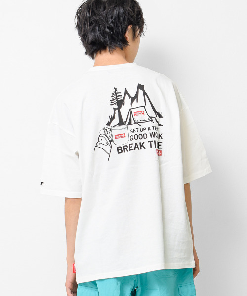 RAT EFFECT(ラットエフェクト)の「BREAK TIMEビッグTシャツ(Tシャツ/カットソー・キッズ・ダークグリーン/オフホワイト/グレイッシュベージュ・130/150/170/120/140/160)」の2枚目の写真