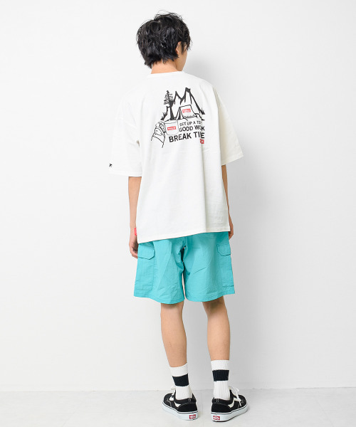 RAT EFFECT(ラットエフェクト)の「BREAK TIMEビッグTシャツ(Tシャツ/カットソー・キッズ・ダークグリーン/オフホワイト/グレイッシュベージュ・130/150/170/120/140/160)」の5枚目の写真