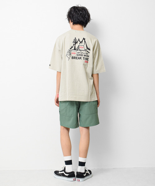 RAT EFFECT(ラットエフェクト)の「BREAK TIMEビッグTシャツ(Tシャツ/カットソー・キッズ・ダークグリーン/オフホワイト/グレイッシュベージュ・130/150/170/120/140/160)」の7枚目の写真