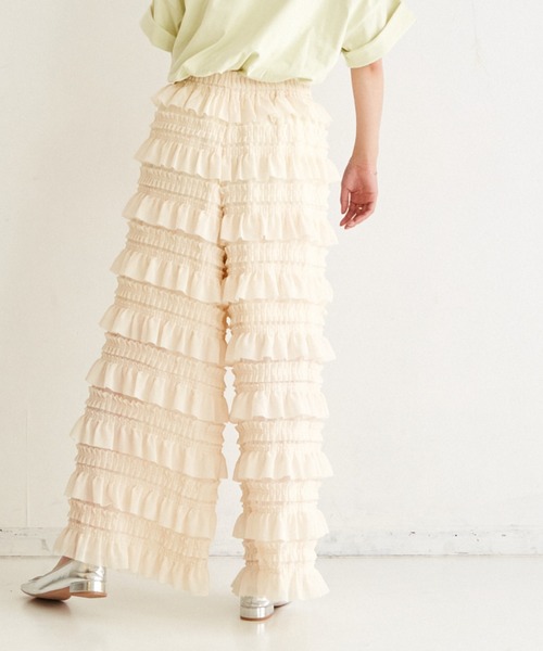 paravion（パラビオン）の「frill pants（その他パンツ・レディース・アイボリー/ブラック・FREE）」の15枚目の写真