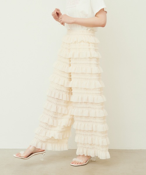 paravion（パラビオン）の「frill pants（その他パンツ・レディース・アイボリー/ブラック・FREE）」の22枚目の写真