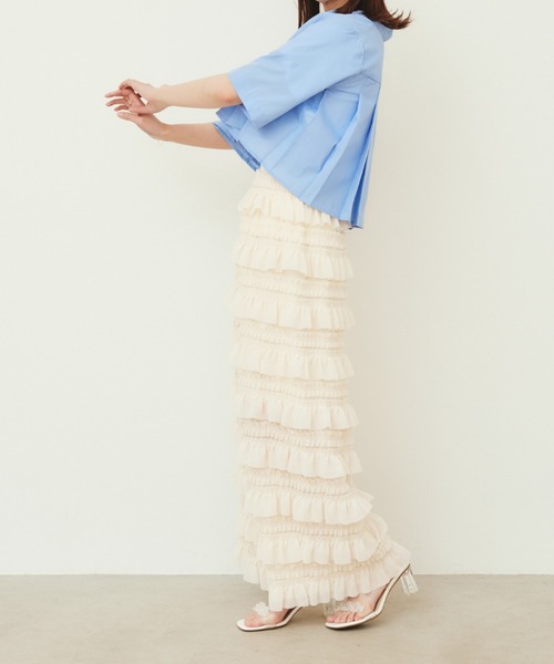 paravion（パラビオン）の「frill pants（その他パンツ・レディース・アイボリー/ブラック・FREE）」の3枚目の写真