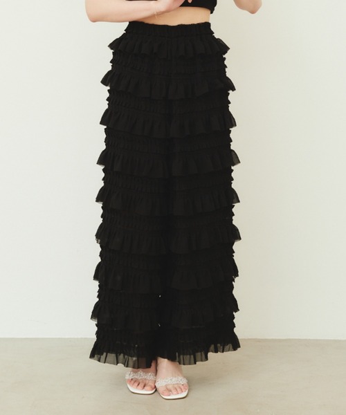 paravion（パラビオン）の「frill pants（その他パンツ・レディース・アイボリー/ブラック・FREE）」の5枚目の写真
