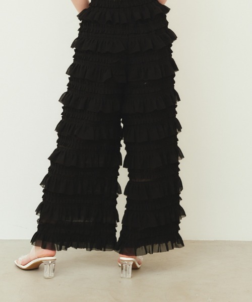paravion（パラビオン）の「frill pants（その他パンツ・レディース・アイボリー/ブラック・FREE）」の8枚目の写真