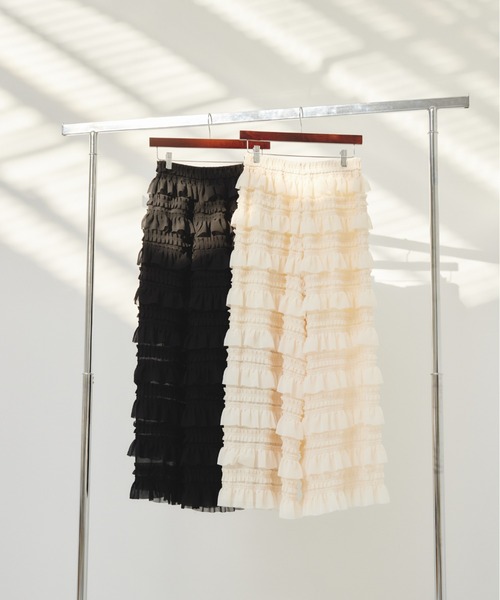 paravion（パラビオン）の「frill pants（その他パンツ・レディース・アイボリー/ブラック・FREE）」の11枚目の写真