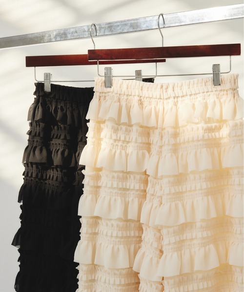 paravion（パラビオン）の「frill pants（その他パンツ・レディース・アイボリー/ブラック・FREE）」の12枚目の写真