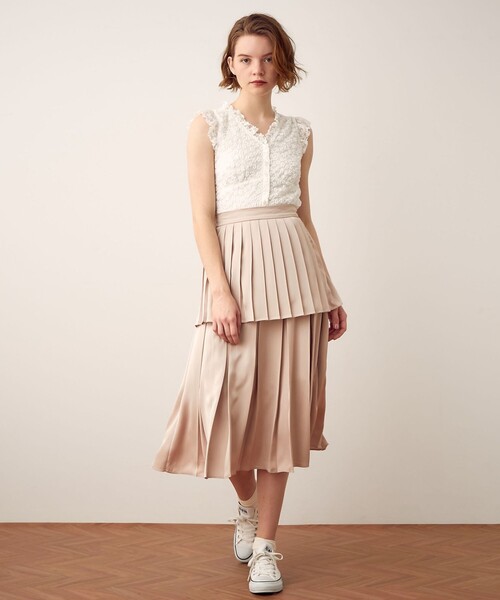 DEICY（デイシー）の「フラワーレースＶネックカットソー（Tシャツ/カットソー・レディース・オフホワイト/ブラック・FREE）」の19枚目の写真