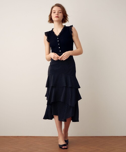 DEICY（デイシー）の「フラワーレースＶネックカットソー（Tシャツ/カットソー・レディース・オフホワイト/ブラック・FREE）」の21枚目の写真