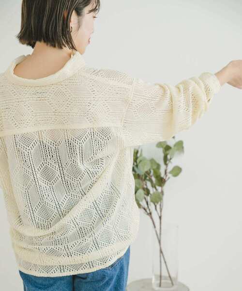 ITEMS URBANRESEARCH（アイテムズ アーバンリサーチ）の「エンブロイダリーレースシャツ（シャツ/ブラウス・メンズ・レッド系その他/ブラック/ブルー系その他/オフホワイト・LARGE/MEDIUM）」の6枚目の写真