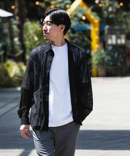 ITEMS URBANRESEARCH（アイテムズ アーバンリサーチ）の「エンブロイダリーレースシャツ（シャツ/ブラウス・メンズ・レッド系その他/ブラック/ブルー系その他/オフホワイト・LARGE/MEDIUM）」の16枚目の写真