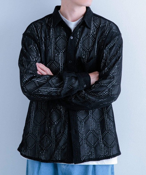 ITEMS URBANRESEARCH（アイテムズ アーバンリサーチ）の「エンブロイダリーレースシャツ（シャツ/ブラウス・メンズ・レッド系その他/ブラック/ブルー系その他/オフホワイト・LARGE/MEDIUM）」の19枚目の写真