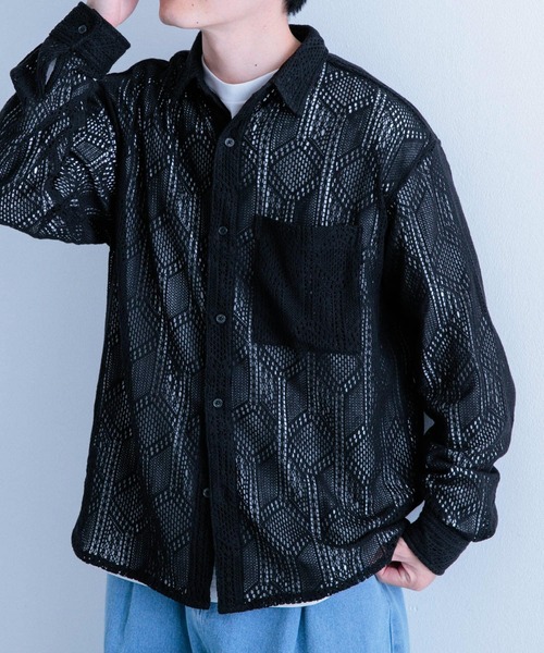 ITEMS URBANRESEARCH（アイテムズ アーバンリサーチ）の「エンブロイダリーレースシャツ（シャツ/ブラウス・メンズ・レッド系その他/ブラック/ブルー系その他/オフホワイト・LARGE/MEDIUM）」の20枚目の写真