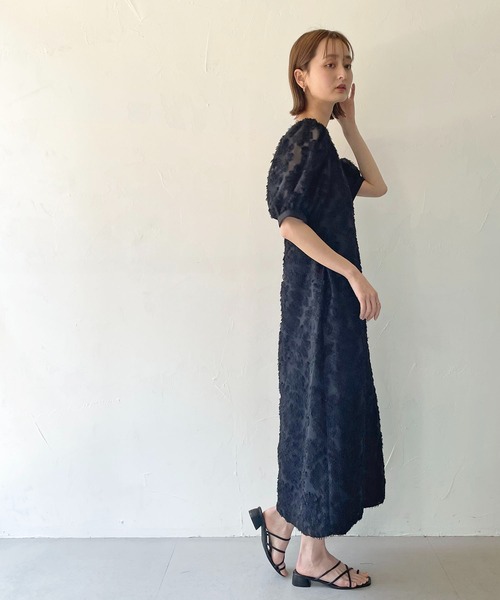 CLEIO（クレイオ）の「【CLEIO】フリンジジャガードワンピース（ドレス・レディース・アイボリー/ブラック・FREE）」の11枚目の写真